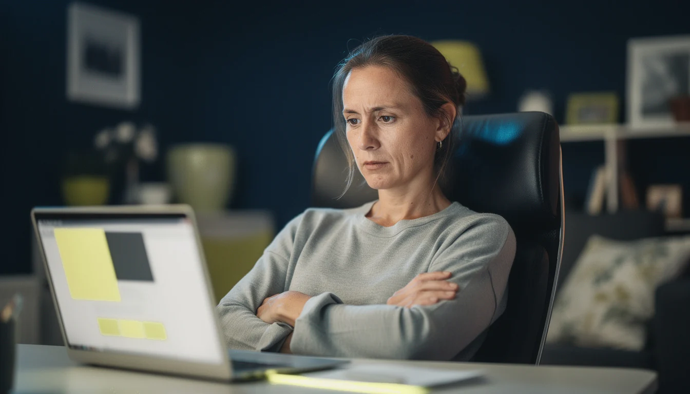 A person relaxing with coffee while an AI assistant applies to jobs on a laptop screen, calm modern setting
